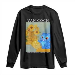 Van Gogh Kpop Fan Long Sleeve Shirt Blue Tiger Vintage Art Sunflower Cat TS10 Black Print Your Wear