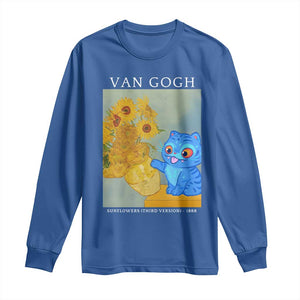 Van Gogh Kpop Fan Long Sleeve Shirt Blue Tiger Vintage Art Sunflower Cat TS10 Royal Blue Print Your Wear