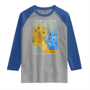 Van Gogh Kpop Fan Raglan Shirt Blue Tiger Vintage Art Sunflower Cat TS10 Sport Gray Royal Print Your Wear