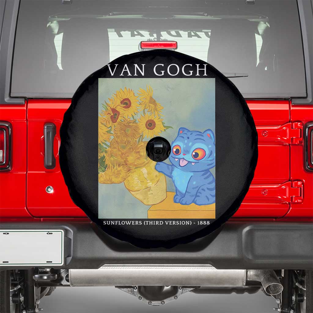 Van Gogh Kpop Fan Spare Tire Cover Blue Tiger Vintage Art Sunflower Cat TS10 Black Print Your Wear