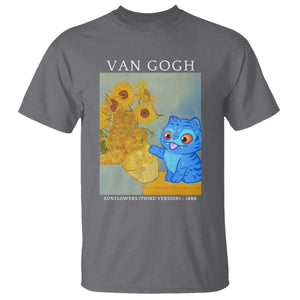 Van Gogh Kpop Fan T Shirt Blue Tiger Vintage Art Sunflower Cat TS10 Charcoal Print Your Wear