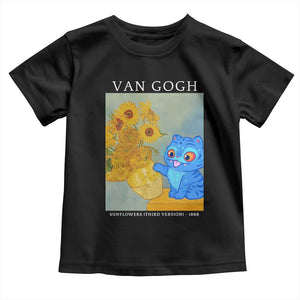 Van Gogh Kpop Fan Toddler T Shirt Blue Tiger Vintage Art Sunflower Cat TS10 Black Print Your Wear