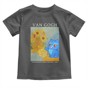 Van Gogh Kpop Fan Toddler T Shirt Blue Tiger Vintage Art Sunflower Cat TS10 Dark Heather Print Your Wear