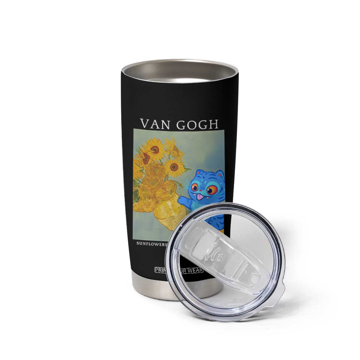 Van Gogh Kpop Fan Tumbler Cup Blue Tiger Vintage Art Sunflower Cat TS10 Print Your Wear