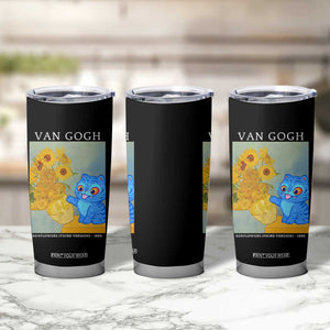 Van Gogh Kpop Fan Tumbler Cup Blue Tiger Vintage Art Sunflower Cat TS10 Print Your Wear