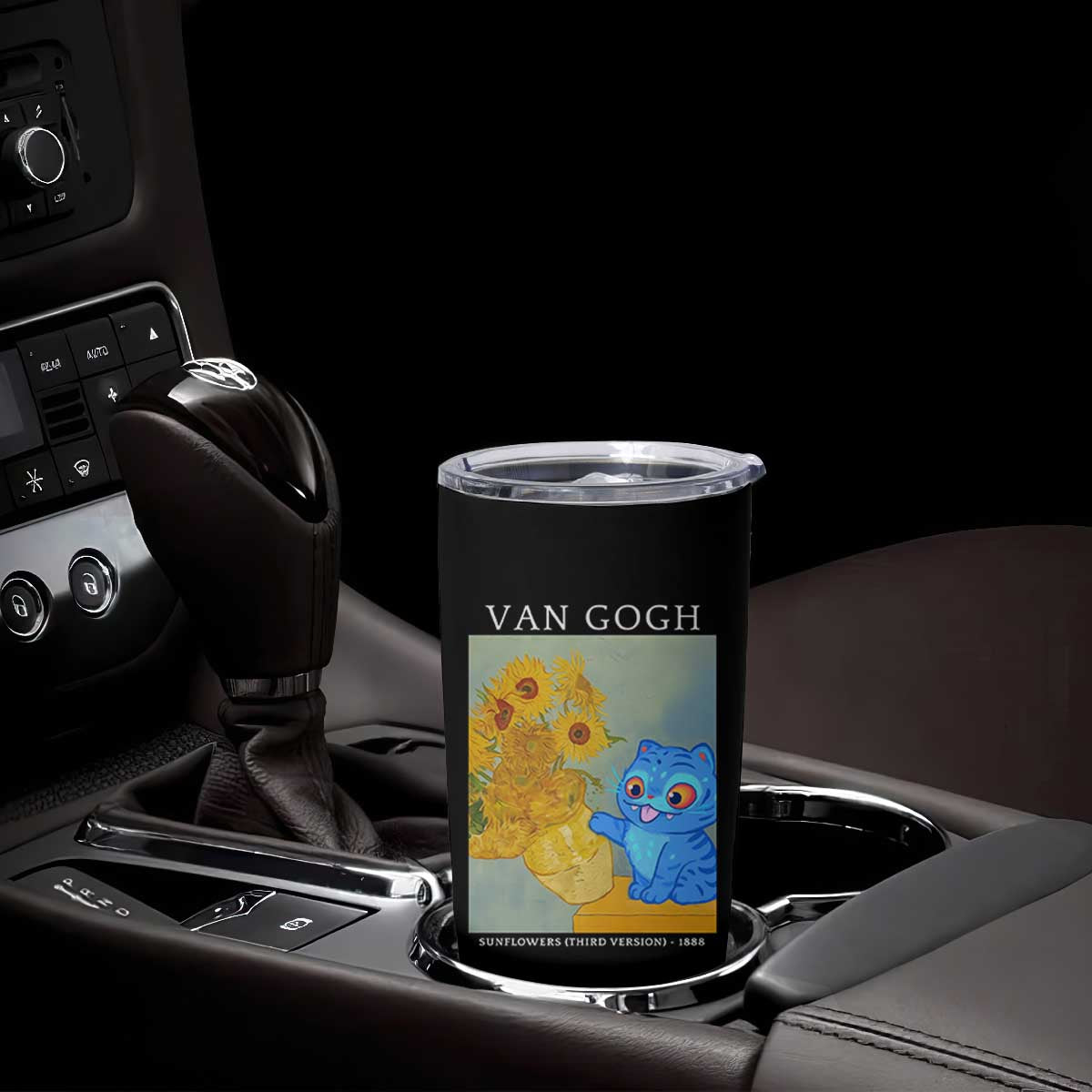 Van Gogh Kpop Fan Tumbler Cup Blue Tiger Vintage Art Sunflower Cat TS10 Print Your Wear