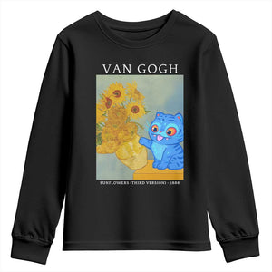 Van Gogh Kpop Fan Youth Sweatshirt Blue Tiger Vintage Art Sunflower Cat TS10 Black Print Your Wear