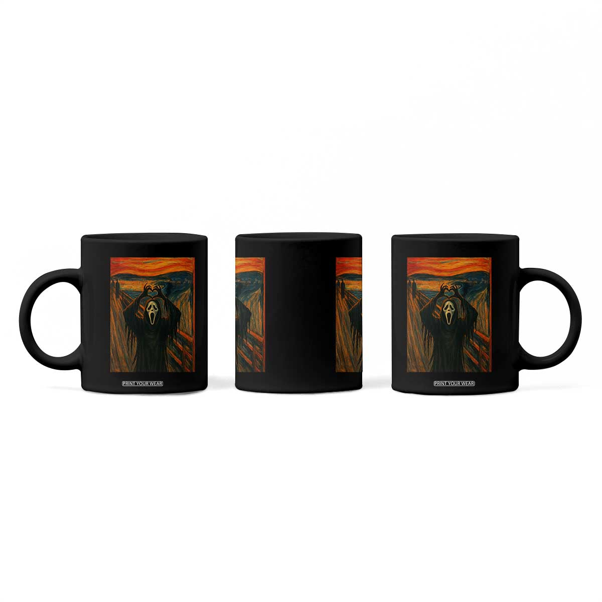 Ghost Heart Hands Coffee Mug Scary Face Horror Halloween TS10 Print Your Wear