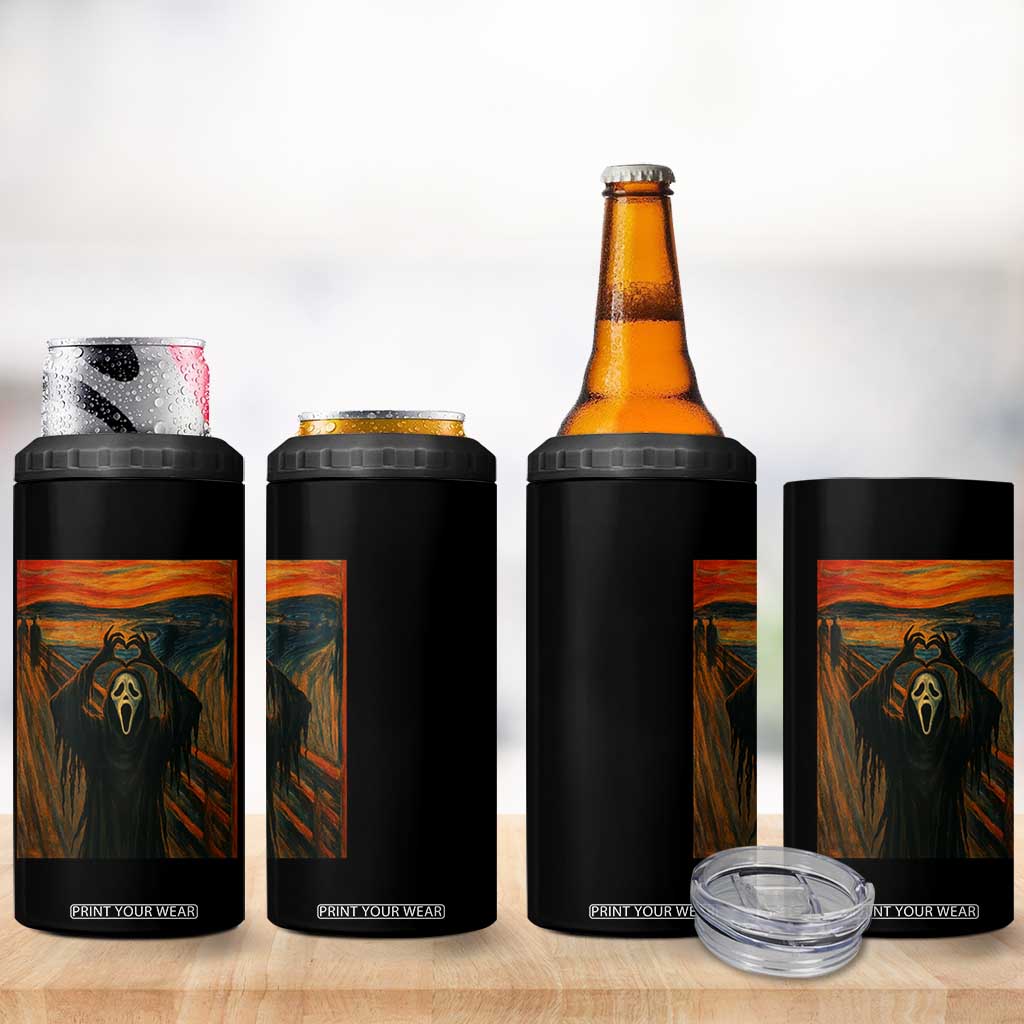 Ghost Heart Hands 4 in 1 Can Cooler Tumbler Scary Face Horror Halloween TS10 Print Your Wear