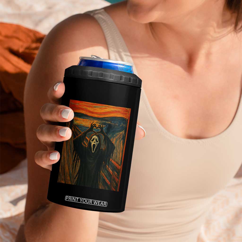 Ghost Heart Hands 4 in 1 Can Cooler Tumbler Scary Face Horror Halloween TS10 Print Your Wear
