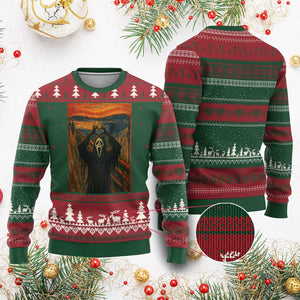 Ghost Heart Hands Ugly Christmas Sweater Scary Face Horror Halloween TS10 Red Green Print Your Wear