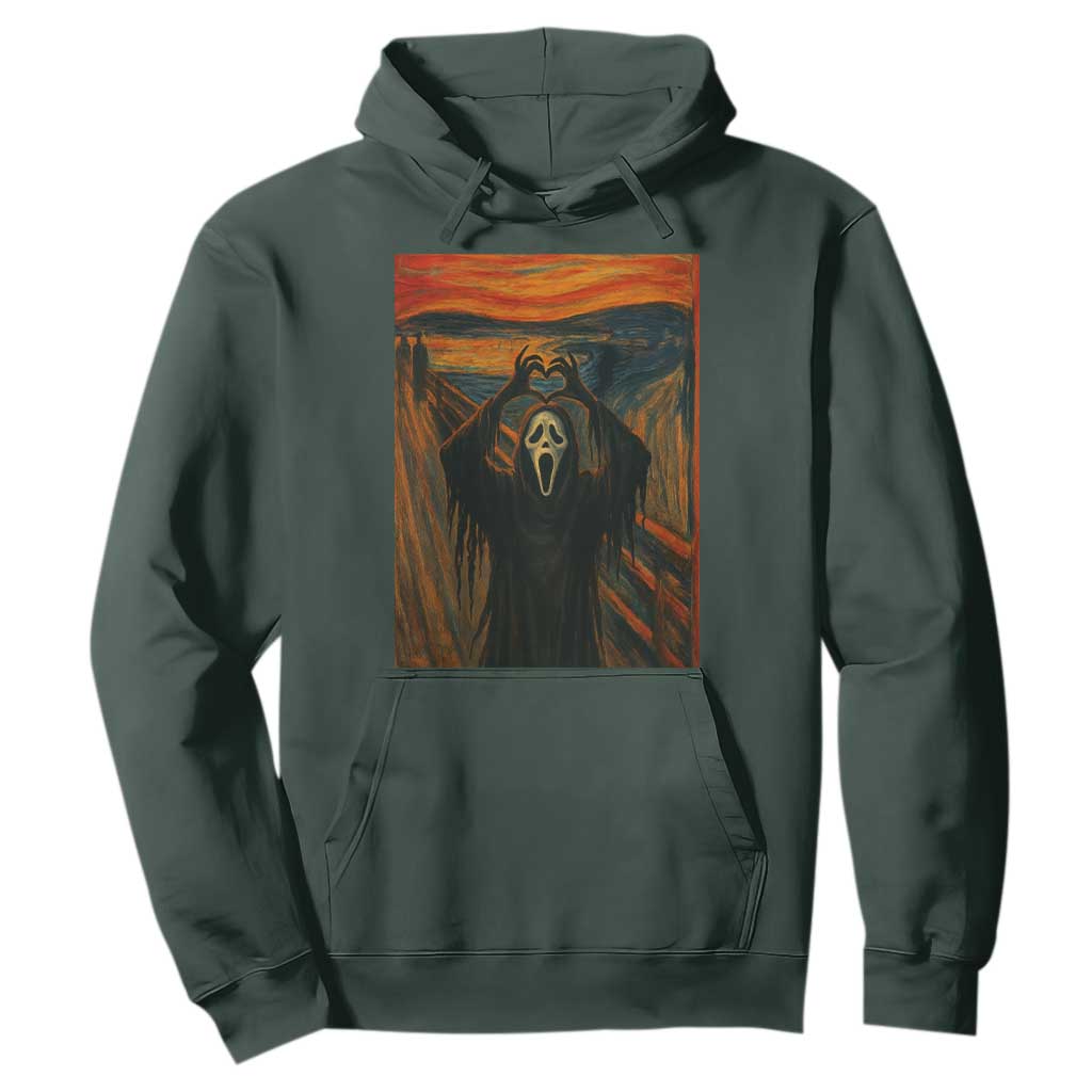 Ghost Heart Hands Hoodie Scary Face Horror Halloween TS10 Dark Forest Green Print Your Wear