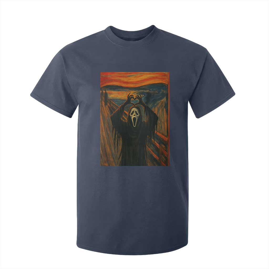 Ghost Heart Hands T Shirt For Kid Scary Face Horror Halloween TS10 Navy Print Your Wear