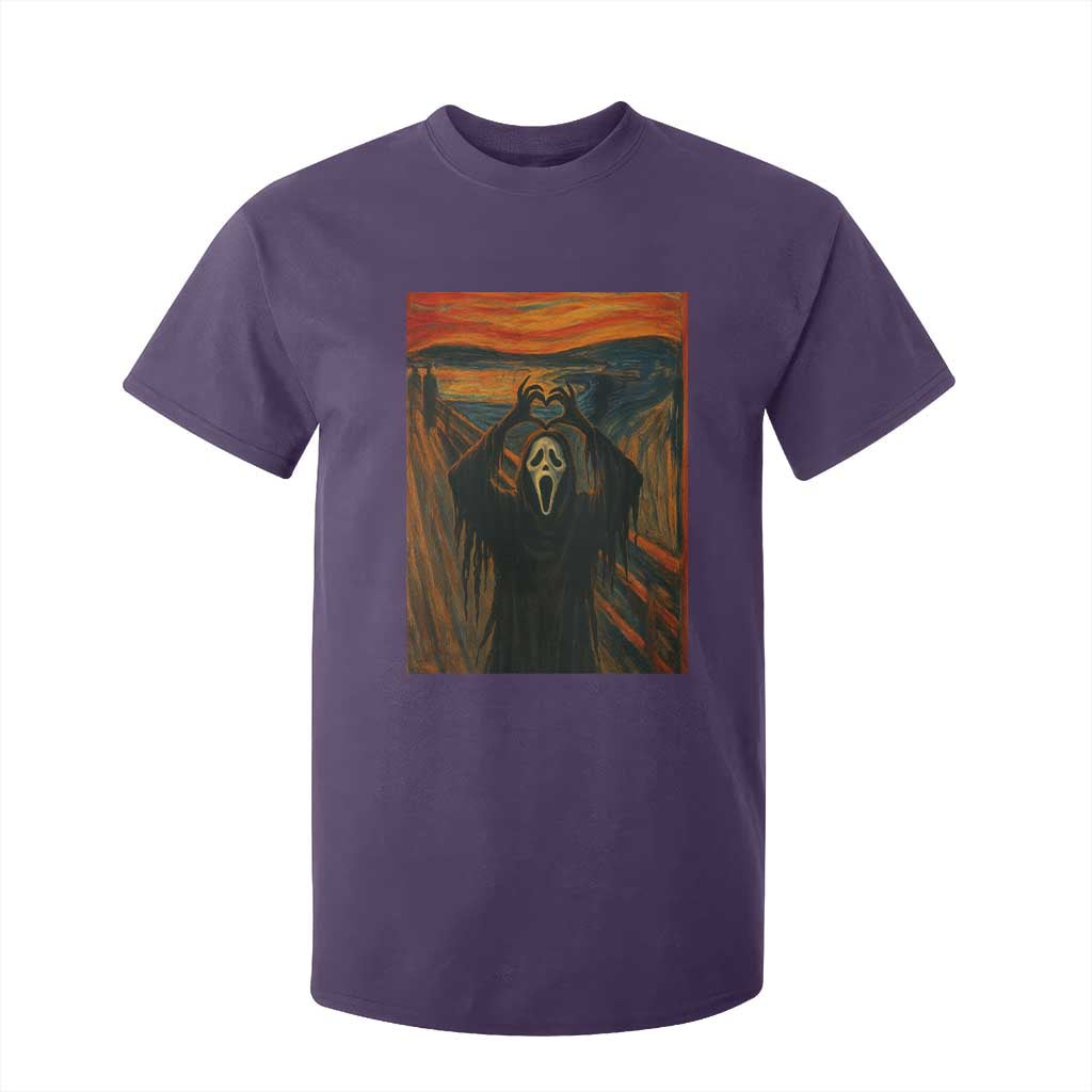 Ghost Heart Hands T Shirt For Kid Scary Face Horror Halloween TS10 Purple Print Your Wear