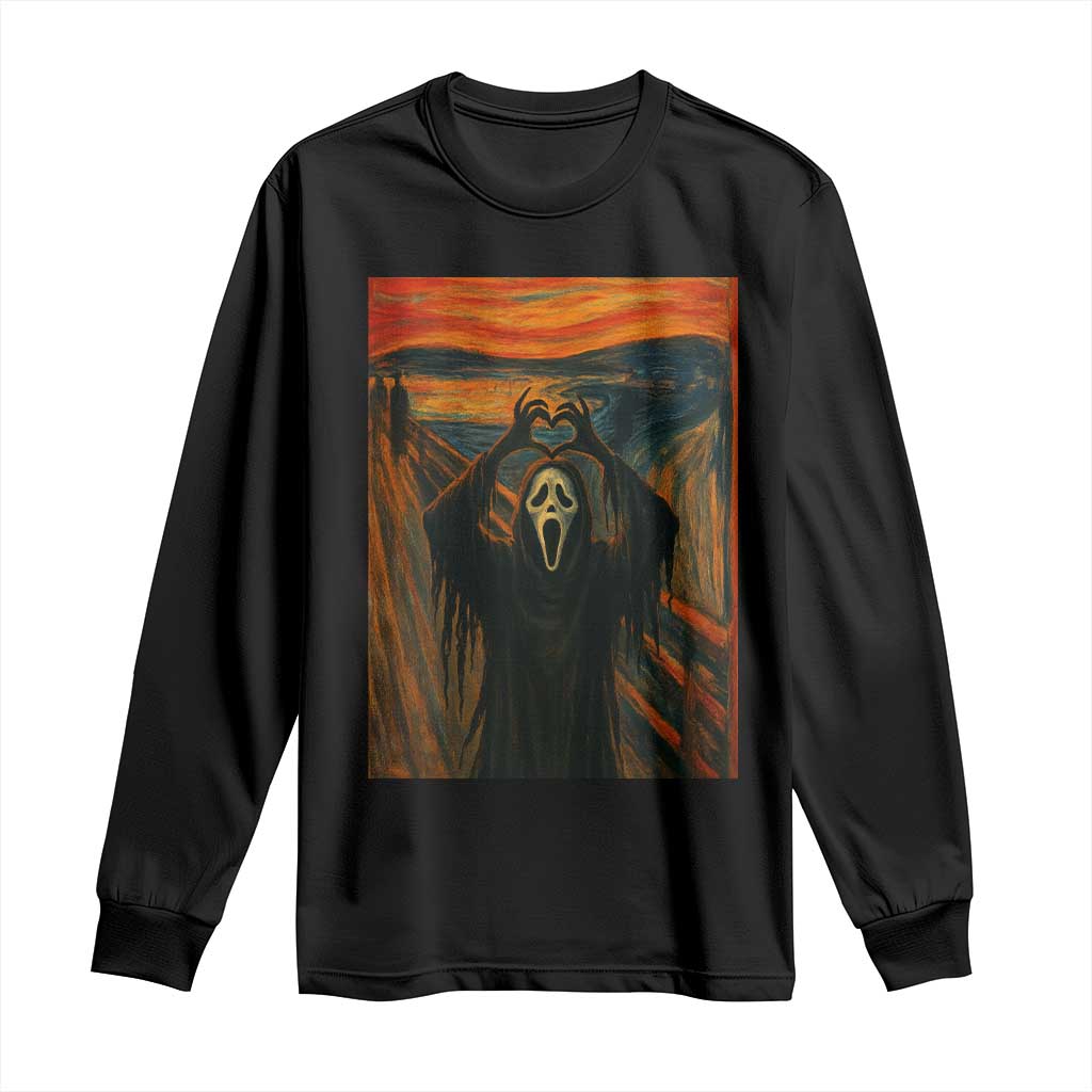 Ghost Heart Hands Long Sleeve Shirt Scary Face Horror Halloween TS10 Black Print Your Wear