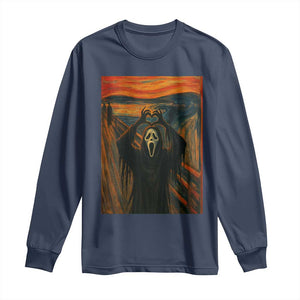 Ghost Heart Hands Long Sleeve Shirt Scary Face Horror Halloween TS10 Navy Print Your Wear