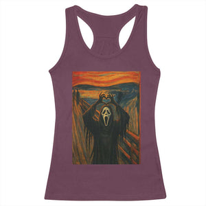 Ghost Heart Hands Racerback Tank Top Scary Face Horror Halloween TS10 Maroon Print Your Wear