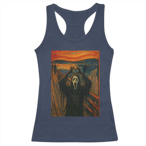 Ghost Heart Hands Racerback Tank Top Scary Face Horror Halloween TS10 Navy Print Your Wear