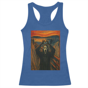 Ghost Heart Hands Racerback Tank Top Scary Face Horror Halloween TS10 Royal Blue Print Your Wear