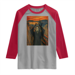 Ghost Heart Hands Raglan Shirt Scary Face Horror Halloween TS10 Sport Gray Red Print Your Wear