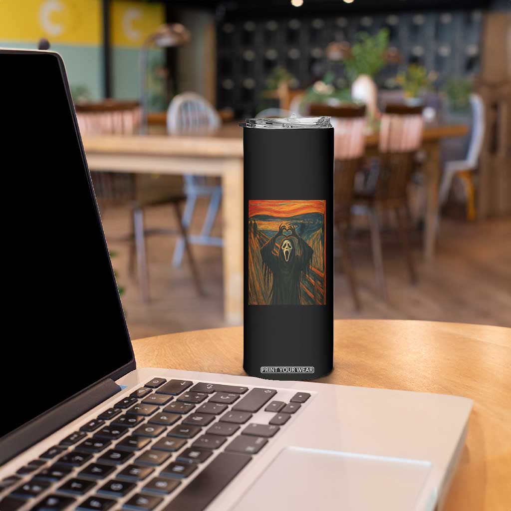 Ghost Heart Hands Skinny Tumbler Scary Face Horror Halloween TS10 Print Your Wear