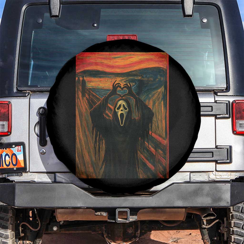 Ghost Heart Hands Spare Tire Cover Scary Face Horror Halloween TS10 No hole Black Print Your Wear
