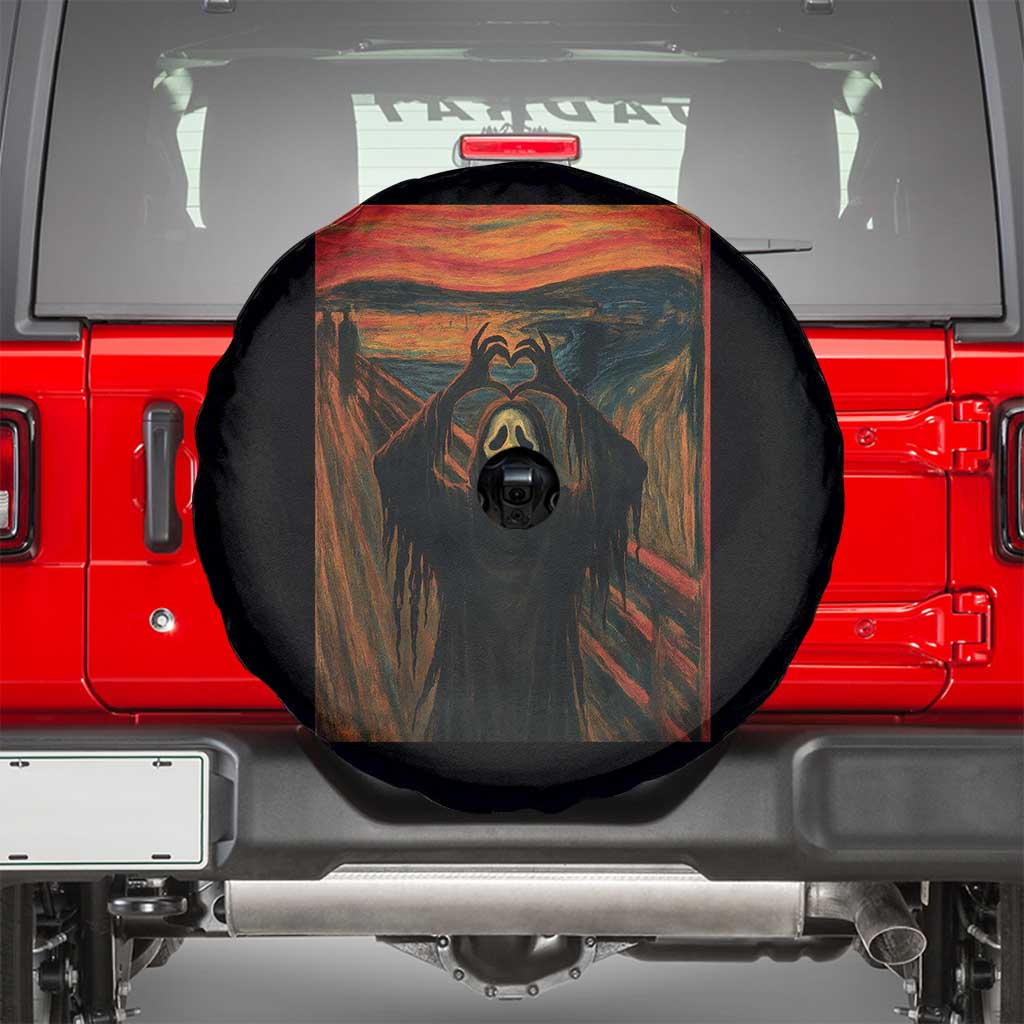 Ghost Heart Hands Spare Tire Cover Scary Face Horror Halloween TS10 Black Print Your Wear
