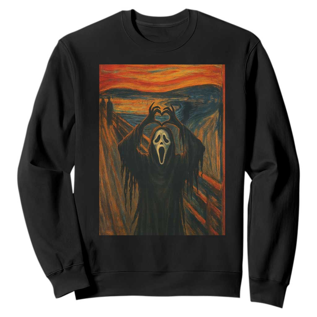 Ghost Heart Hands Sweatshirt Scary Face Horror Halloween TS10 Black Print Your Wear