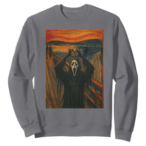 Ghost Heart Hands Sweatshirt Scary Face Horror Halloween TS10 Charcoal Print Your Wear