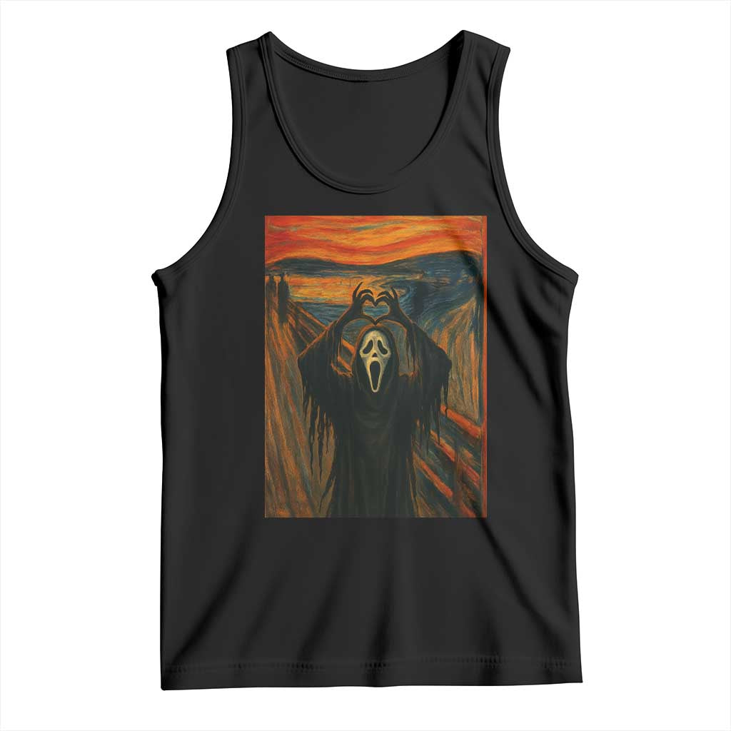 Ghost Heart Hands Tank Top Scary Face Horror Halloween TS10 Black Print Your Wear