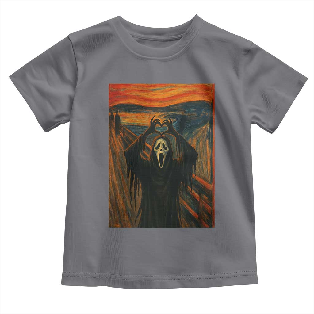 Ghost Heart Hands Toddler T Shirt Scary Face Horror Halloween TS10 Charcoal Print Your Wear