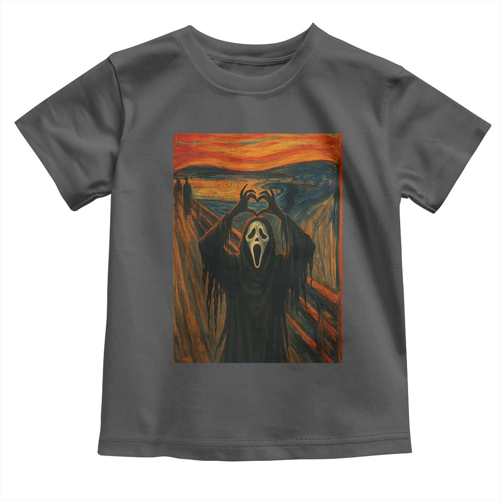 Ghost Heart Hands Toddler T Shirt Scary Face Horror Halloween TS10 Dark Heather Print Your Wear