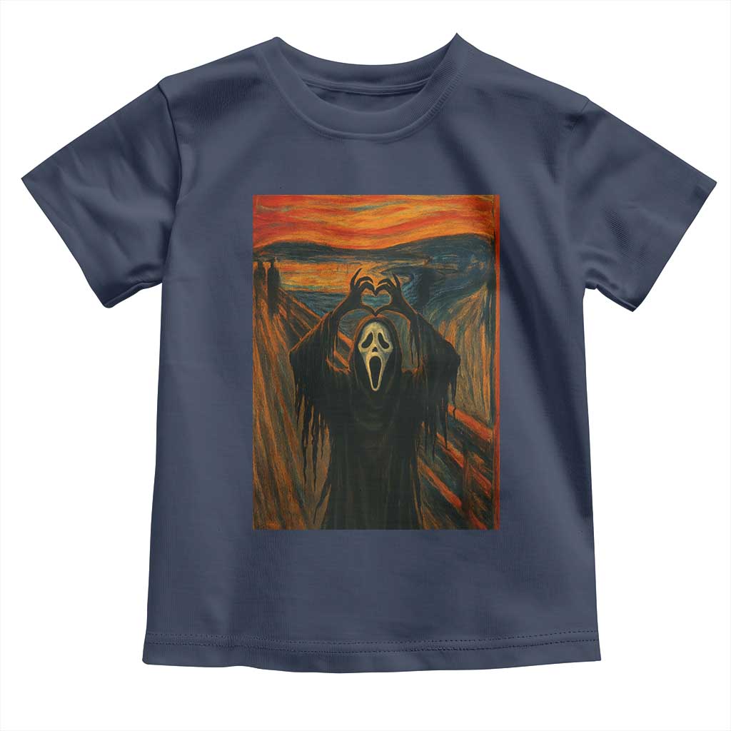 Ghost Heart Hands Toddler T Shirt Scary Face Horror Halloween TS10 Navy Print Your Wear