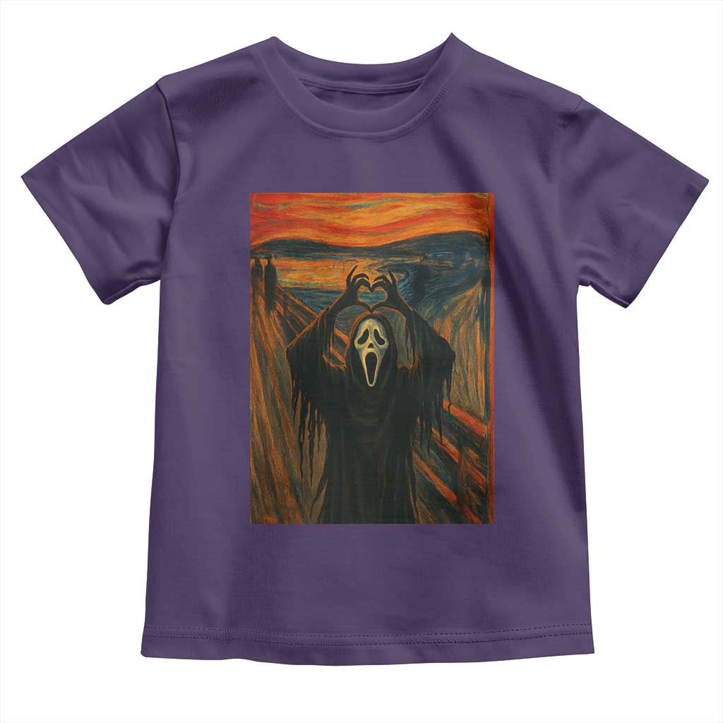 Ghost Heart Hands Toddler T Shirt Scary Face Horror Halloween TS10 Purple Print Your Wear