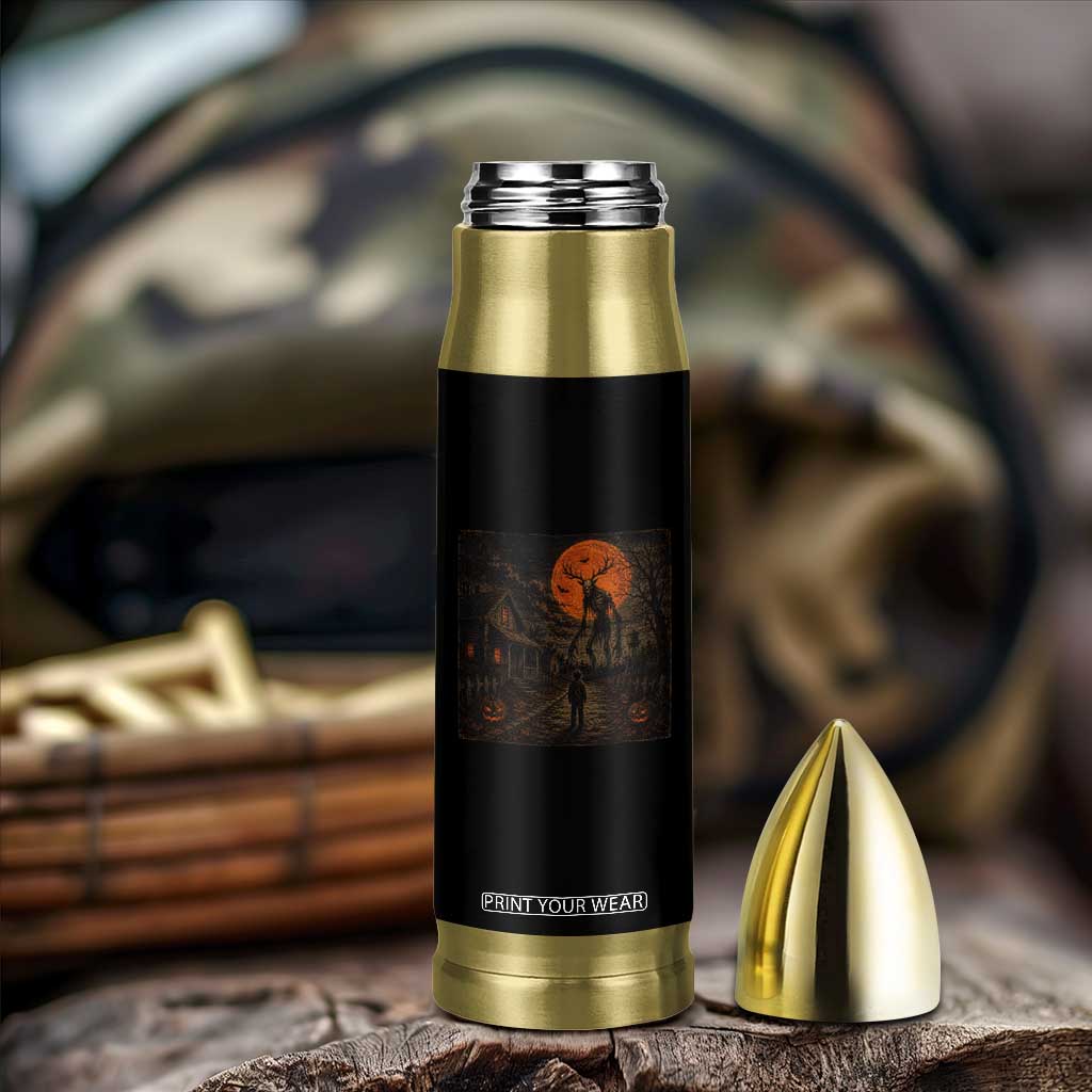 Wendigo Halloween Bullet Tumbler Vintage Deer Skull Spooky Night Graphic