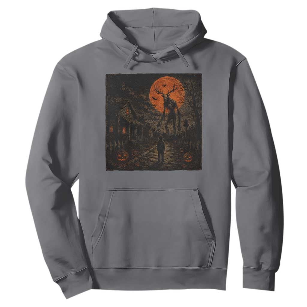 Wendigo Halloween Hoodie Vintage Deer Skull Spooky Night Graphic