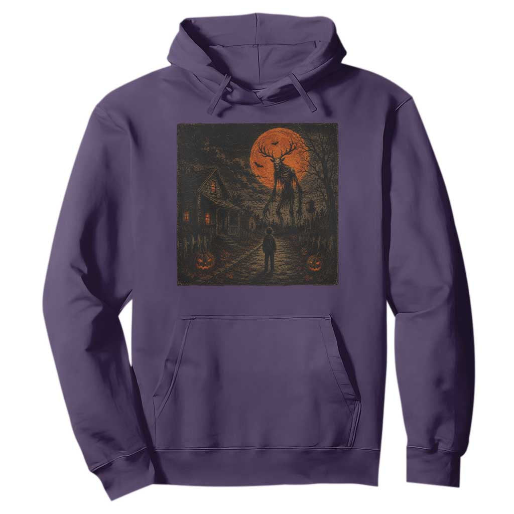Wendigo Halloween Hoodie Vintage Deer Skull Spooky Night Graphic