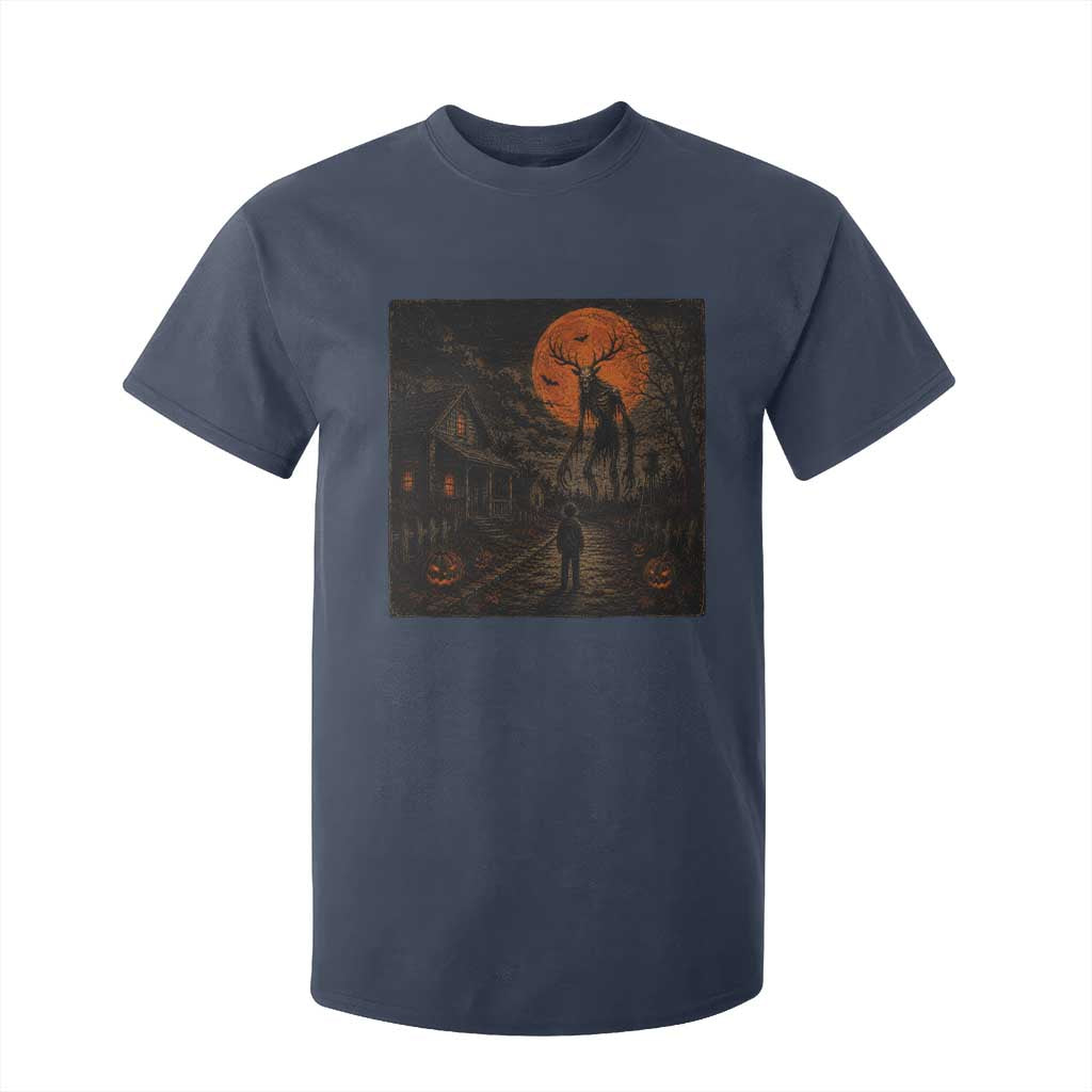 Wendigo Halloween T Shirt For Kid Vintage Deer Skull Spooky Night Graphic