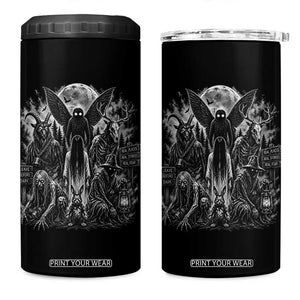 Cryptid Monsters Urban Legends 4 in 1 Can Cooler Tumbler Vintage Dark Folklore Leave Before Dark Graphic