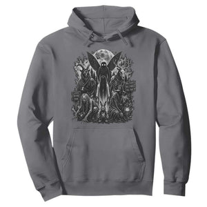 Cryptid Monsters Urban Legends Hoodie Vintage Dark Folklore Leave Before Dark Graphic
