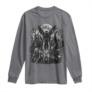 Cryptid Monsters Urban Legends Long Sleeve Shirt Vintage Dark Folklore Leave Before Dark Graphic