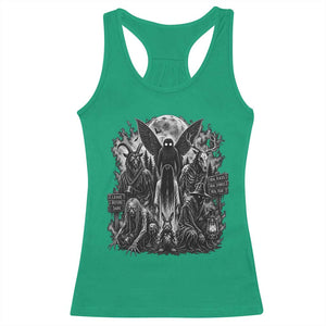 Cryptid Monsters Urban Legends Racerback Tank Top Vintage Dark Folklore Leave Before Dark Graphic