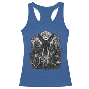 Cryptid Monsters Urban Legends Racerback Tank Top Vintage Dark Folklore Leave Before Dark Graphic
