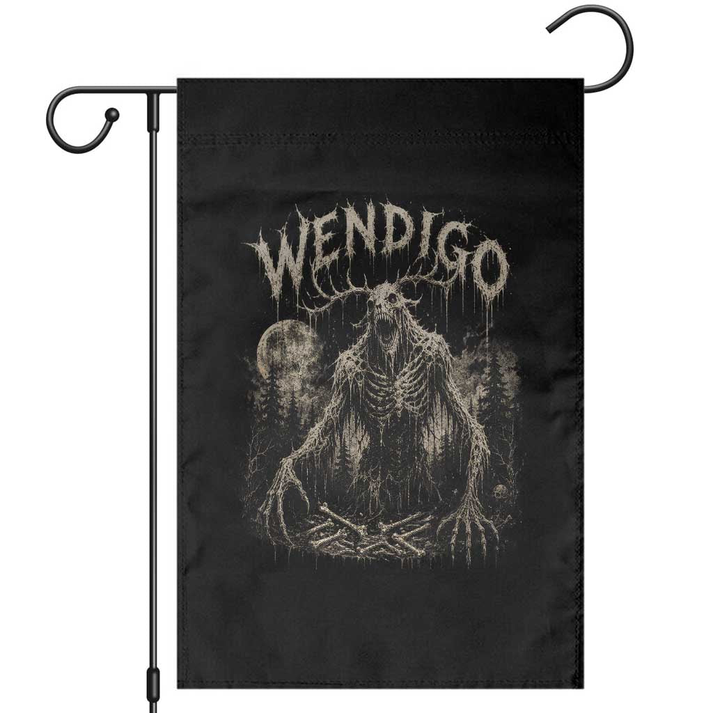 Wendigo Cryptid Monster Garden Flag Heavy Metal Dark Fantasy Horror Graphic TS10 Black Print Your Wear