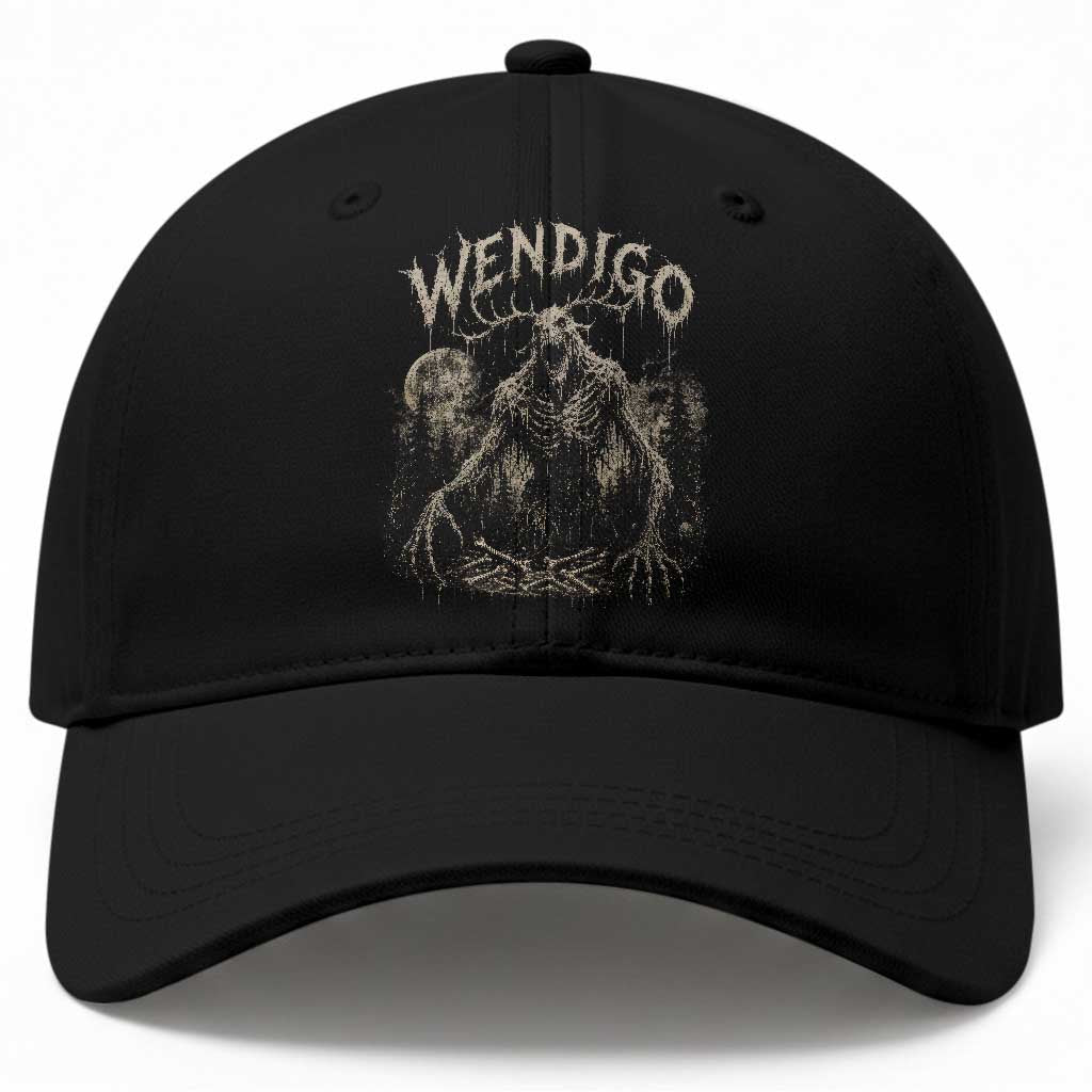 Wendigo Cryptid Monster Baseball Cap Heavy Metal Dark Fantasy Horror Graphic TS10 Print Your Wear