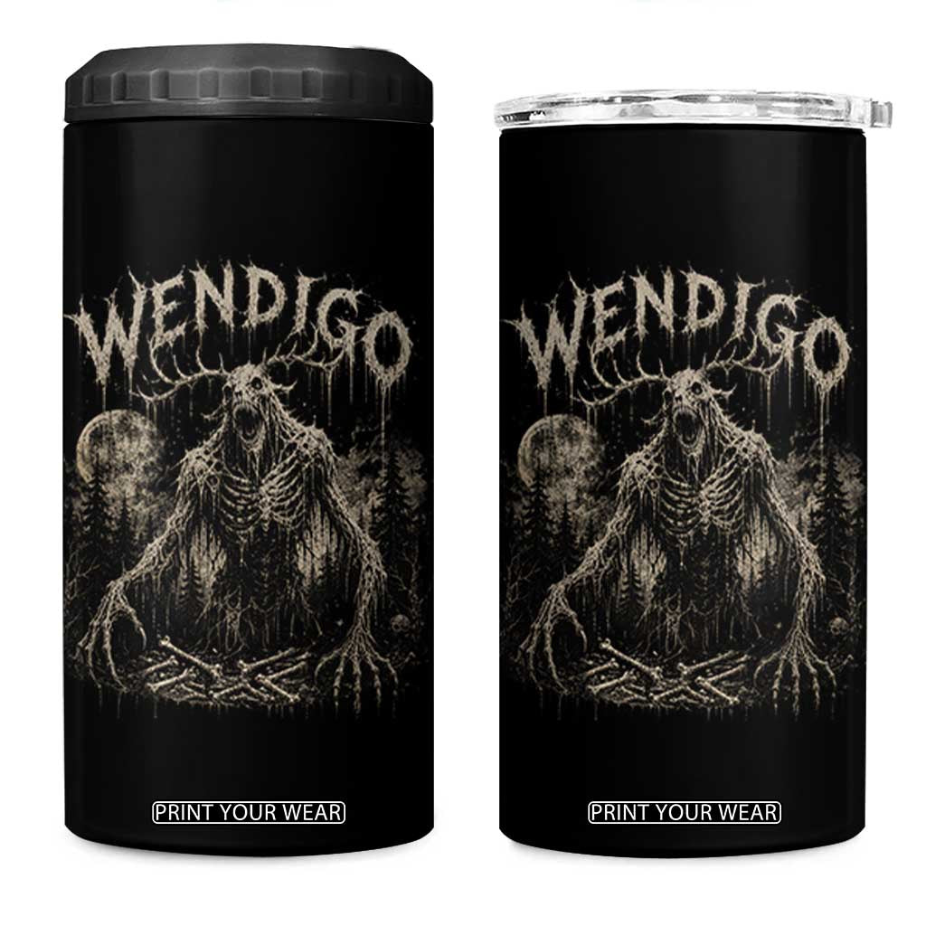 Wendigo Cryptid Monster 4 in 1 Can Cooler Tumbler Heavy Metal Dark Fantasy Horror Graphic TS10 One Size: 16 oz Black Print Your Wear
