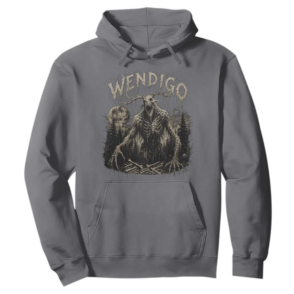 Wendigo Cryptid Monster Hoodie Heavy Metal Dark Fantasy Horror Graphic TS10 Charcoal Print Your Wear