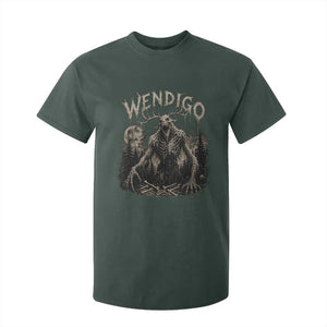 Wendigo Cryptid Monster T Shirt For Kid Heavy Metal Dark Fantasy Horror Graphic TS10 Dark Forest Green Print Your Wear