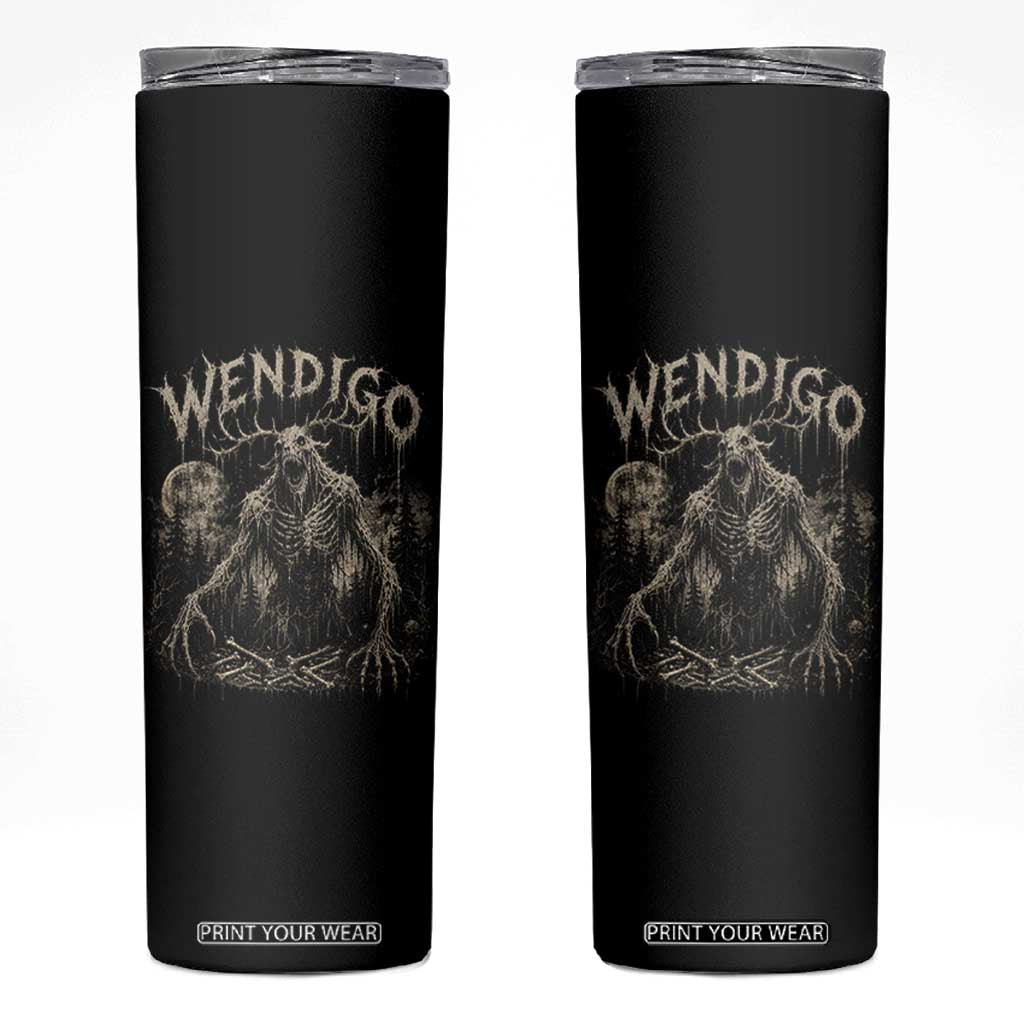 Wendigo Cryptid Monster Skinny Tumbler Heavy Metal Dark Fantasy Horror Graphic TS10 Black Print Your Wear