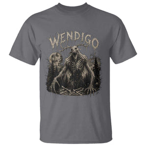 Wendigo Cryptid Monster T Shirt Heavy Metal Dark Fantasy Horror Graphic TS10 Charcoal Print Your Wear